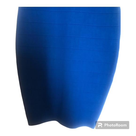 Marciano Guess Blue off-the-Shoulder Bandage Bodycon Dress - Size XXS, 00 - Picture 4 of 12